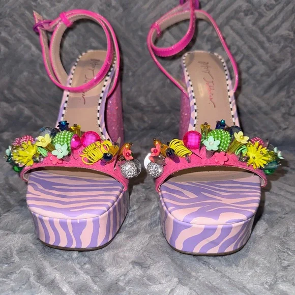 Betsey Johnson Vibrant Pink and Purple Platforms - Picture 3 of 7